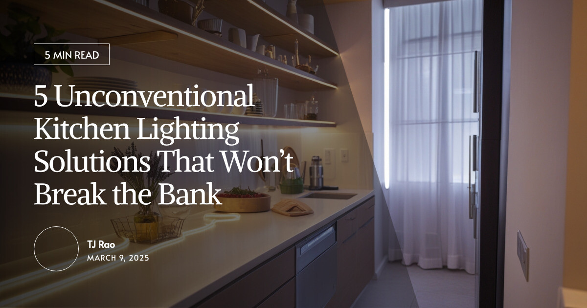 5 Unconventional Kitchen Lighting Solutions that wont break the bank